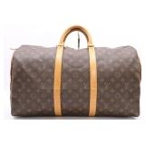 Louis Vuitton Monogram Keepall 50 Boston Bag