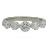 Platinum 1.04 ct Natural Brilliant Diamond Ring