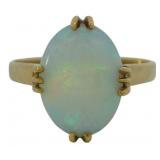 18kt Gold 2.50 ct Natural Opal Solitaire Ring