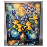 Irises Starry Night II Hand Highlight Float Frame