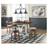 Valebeck Counter Height Dining Table & 4 Barstools