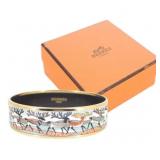 Hermes Enamelled Bangle Bracelet