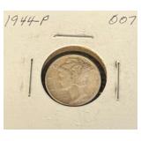 1944 - Philadelphia Mint Mercury Silver Dime