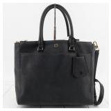 Tory Burch Black Leather Tote Bag