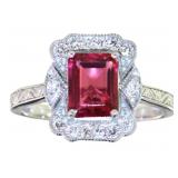 Antique Style 1.59 ct Ruby & Diamond Ring