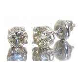 14k Gold Brilliant 1.00ct Natural Diamond Earrings