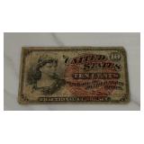 1863 10 Cent Fractional Currency