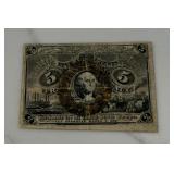 1863 5 Cent Note