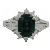Platinum 1.97 ct Natural Sapphire & Diamond Ring