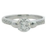 Platinum 4/5 ct Natural Brilliant Diamond Ring