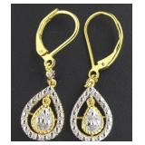 Beautiful Diamond Accent Rhythm Dangle Earrings