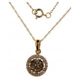 10kt Rose Gold Chocolate Diamond Necklace