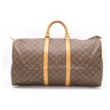 Louis Vuitton Monogram Keepall 55 Boston Bag