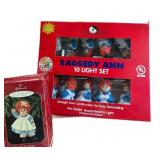 Raggedy Ann Lights & Hallmark Figure