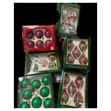 (6) Boxes Glass Ornaments