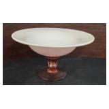 Elegant Pink Footed 10" Console Bowl Made in