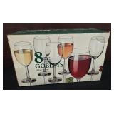 8 PIECE GOBLETS WINE GLASS