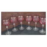 PINK stemware wine glasses