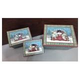 3 CHRISTMAS STORAGE BOXES