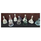 COLLECTION OF GLASS  BELLS