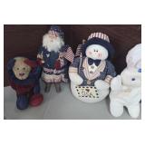 STUFF, TEDDY BEAR SANTA CLAUS, SNOWMAN,
