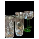 (6) Green Stemware