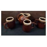 vintage Hull Brown Drip Pottery, a popular style