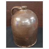 antique brown stoneware jug