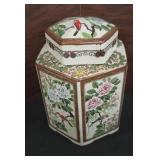 Andrea by Sadek hexagonal ginger jar or tea caddy