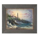 Clearing Storms Framed by Thomas Kinkade