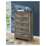 Frandern Rustic Gray 5-Drawer Chest