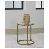 KOrjane Antiqued Gold End Table