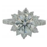 Brilliant 3.22 ct Round Cut VS Lab Diamond Ring