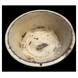 Red Trim White Oval Granite Wash Pan