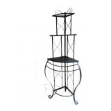 Metal & Wood Corner Shelf