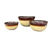 (3) pc Stonewwre Mixing Bowls