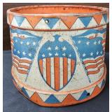 Vintage Red White & Blue Toy Drum "Metal"