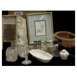 Estate Washboard, Clock, Relish Tray & More