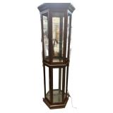 Mirror Back Lighted Curio Cabinet
