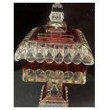 vintage Westmoreland Ruby Red Flash Square