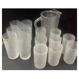 (15) PCS 1970s Pitcher And Glass Set