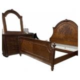 King Bedroom wï¿½ 2  Nightstands, Dresser wï¿½ Mirror