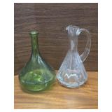 Colony Glass Etched Floral Crystal Wine