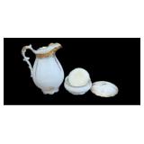 Porcelain Pitcher& Powder Box