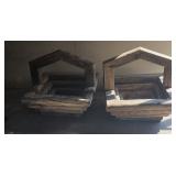 BASKET SHAPED FLOWER POTS