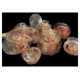 45 Pc Pink Depression Glass-ALL GOOD