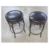 2 SWIVEL BAR STOOLS