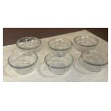 (6) PCS Anchor Hocking 6-Ounce Glass Custard