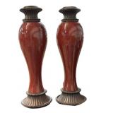 Beautiful Red Candle Holders