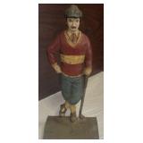 1950s VINTAGE GOLFER CAST IRON DOOR STOP